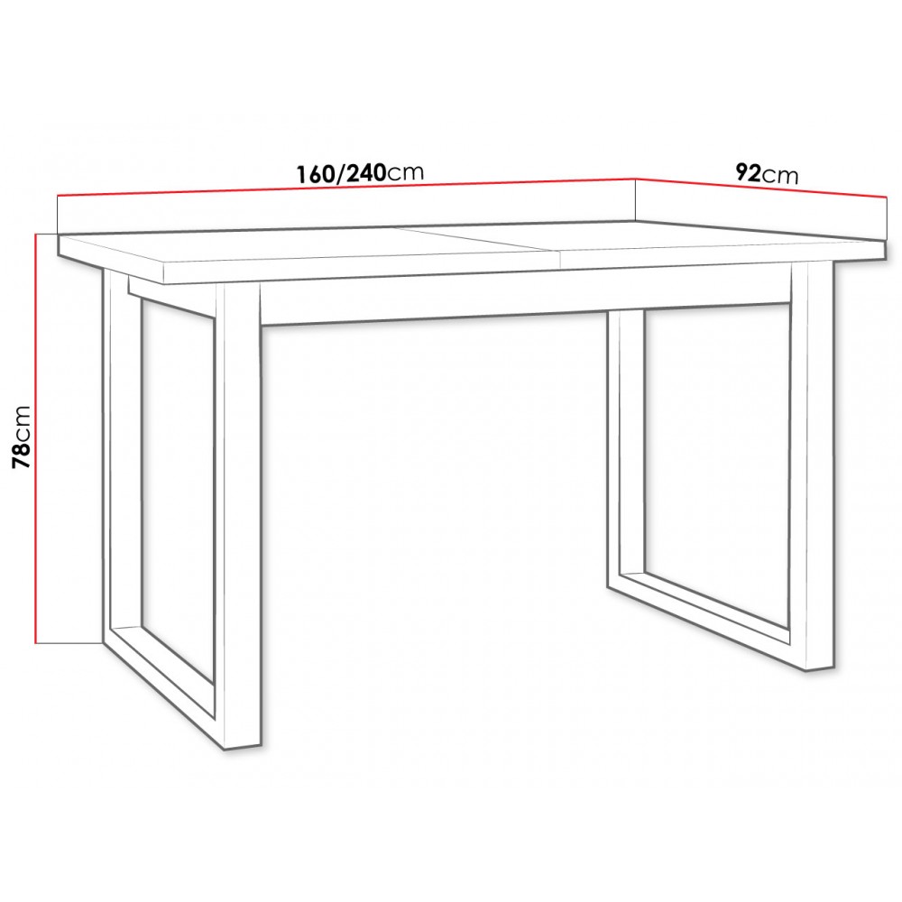 Επεκτεινόμενο τραπέζι Ikonic I 160x92x78