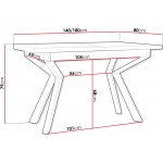 Επεκτεινόμενο τραπέζι Ikonic II-Fusiko-Mavro