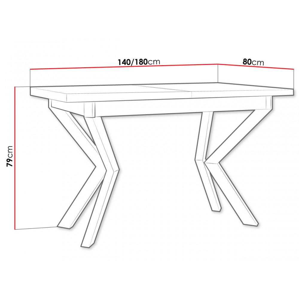 Επεκτεινόμενο τραπέζι Ikonic II-Sonoma - Mauro