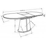 Επεκτεινόμενο τραπέζι Cody 160x90x76