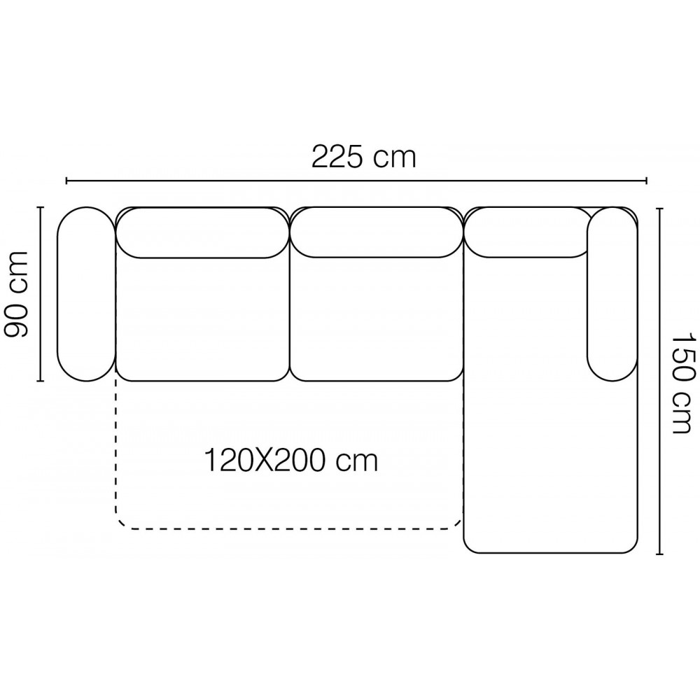 Γωνιακός καναπές Russell S-Δεξιά
