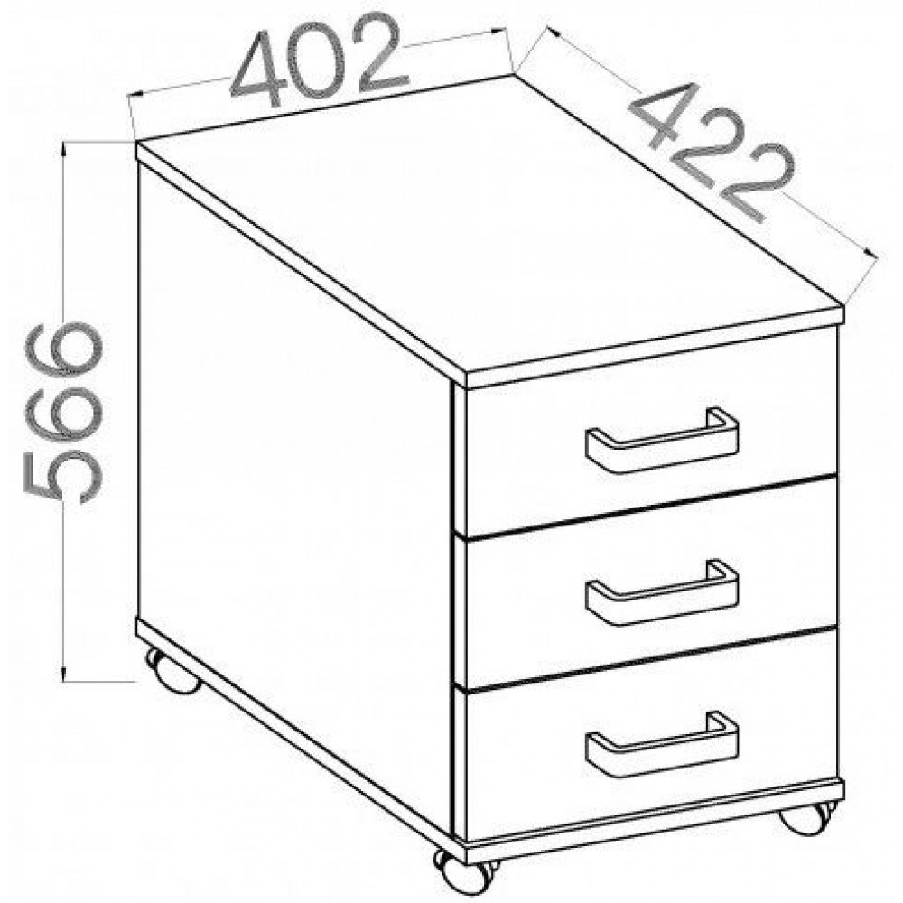 Συρταριέρα τροχηλάτη Warrior-Fusiko