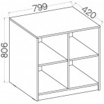 Βιβλιοθήκη Warrior 2x2 χαμηλή-Gkri