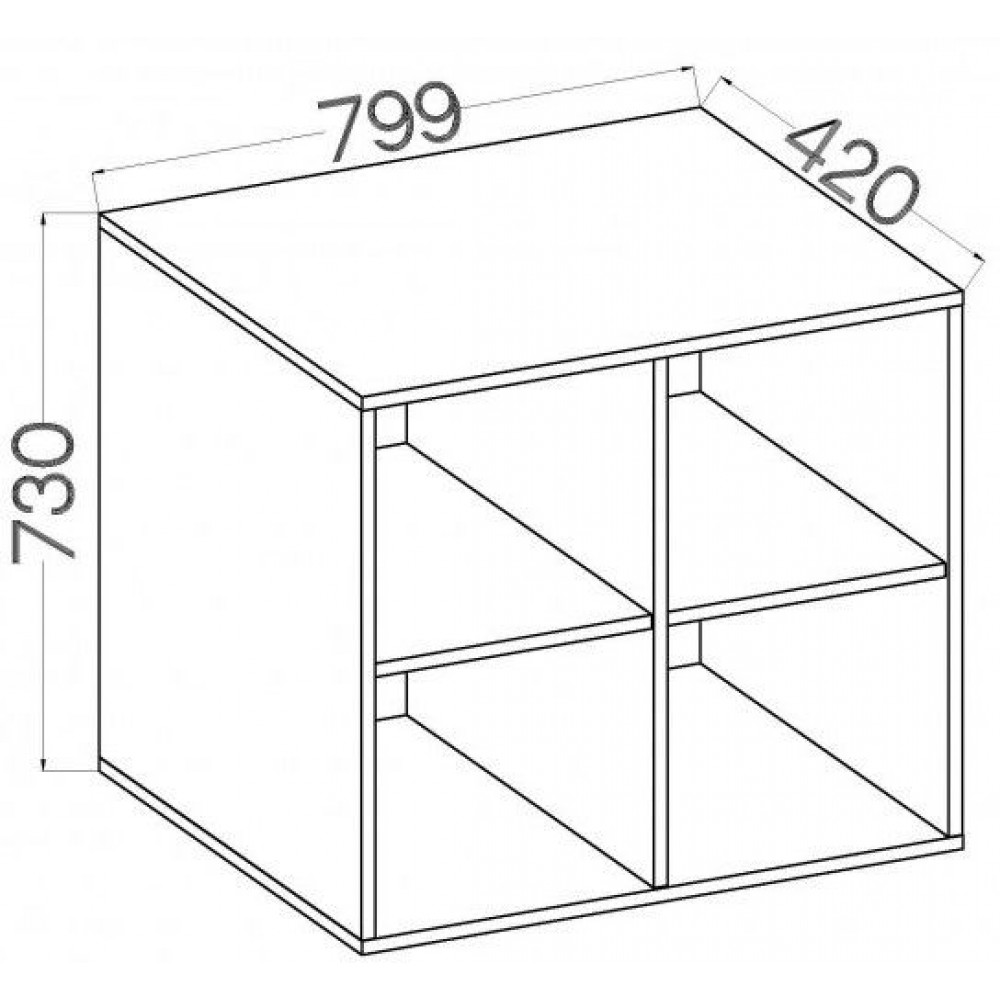 Βιβλιοθήκη Warrior 2x2 κρεμαστή-Gkri