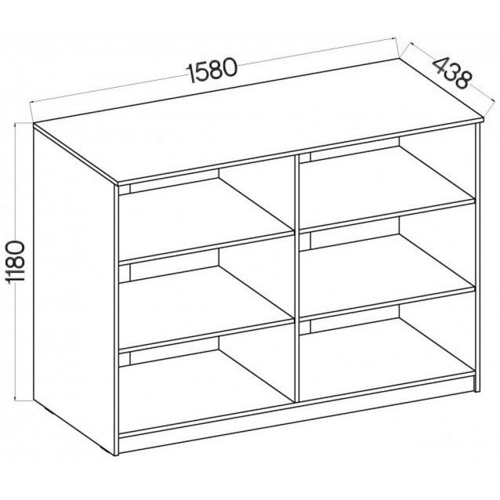 Βιβλιοθήκη Warrior 3x3 χαμηλή-Fusiko