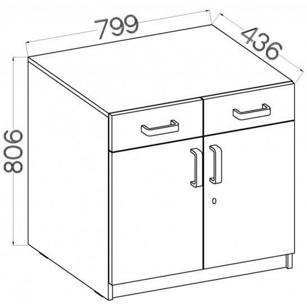 Επιδαπέδιο ντουλάπι Warrior I-Fusiko-Gkri