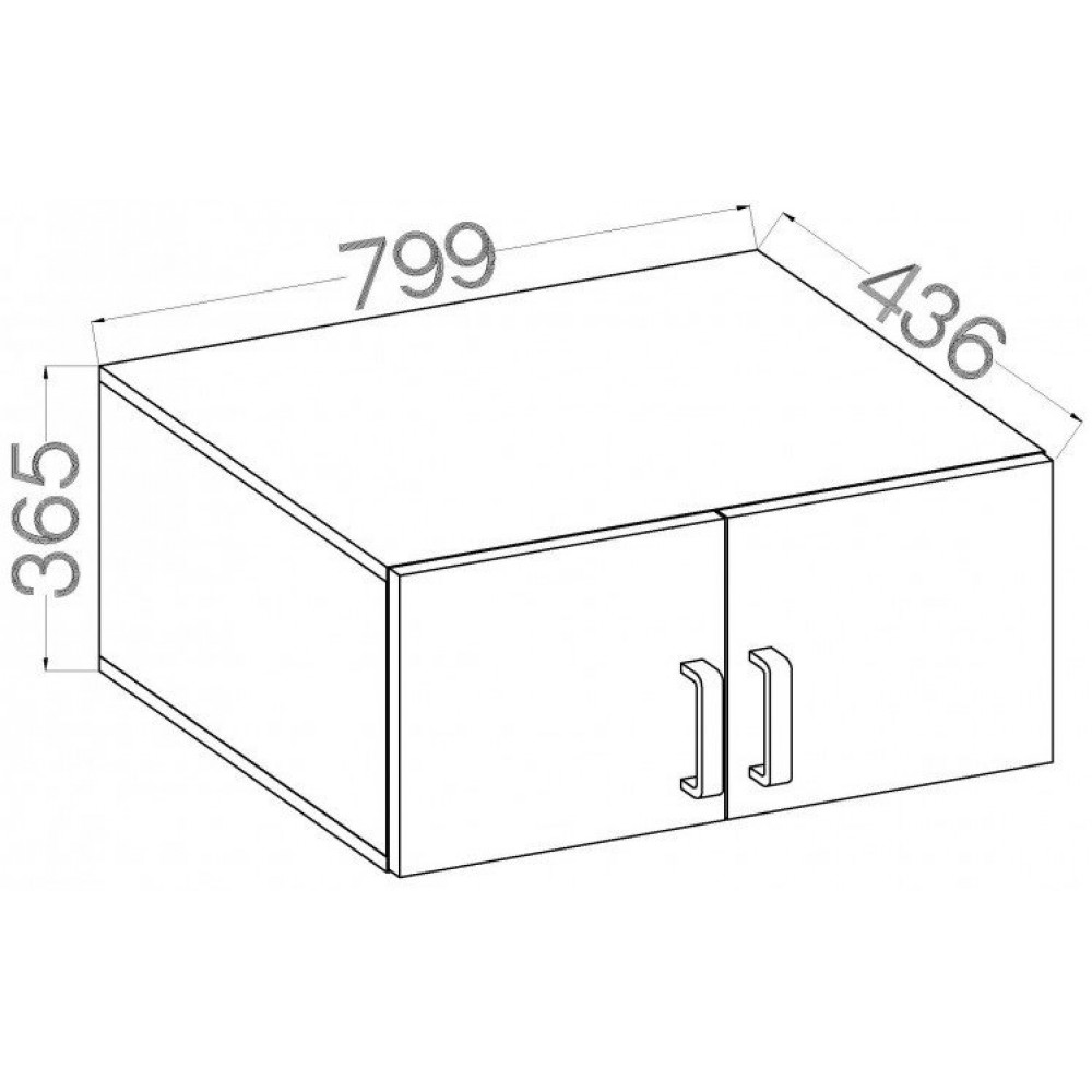 Κρεμαστό ντουλάπι Warrior II 79.9x43.6x36.5