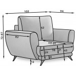 Σετ σαλονιού Megis-Roz