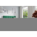Επενδυμένο κρεβάτι Charlotte-Prasino-120 x 200 124x213x103