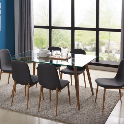 Τραπέζι Fiorino Glass 120x80x75