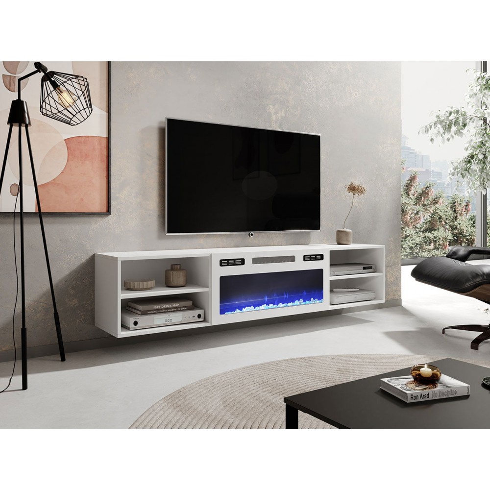 Έπιπλο τηλεόρασης Polo-Leuko-Μήκος: 180 εκ.