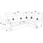 Γωνιακός καναπές Mallory Mini 250x183x95