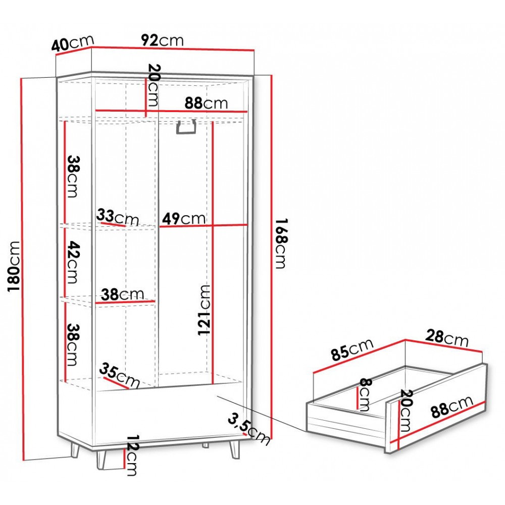Γκαρνταρόμπα Ferido 2D1SZ