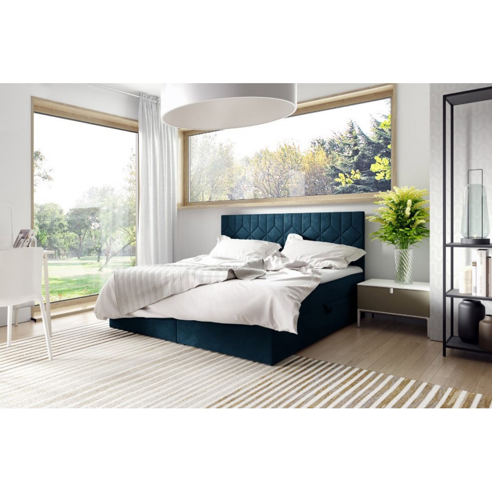 Επενδυμένο κρεβάτι Box 5-Mple-180 x 200 184x208x103