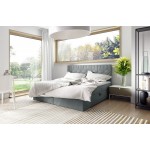 Επενδυμένο κρεβάτι Box 5-Gkri-180 x 200 184x208x103