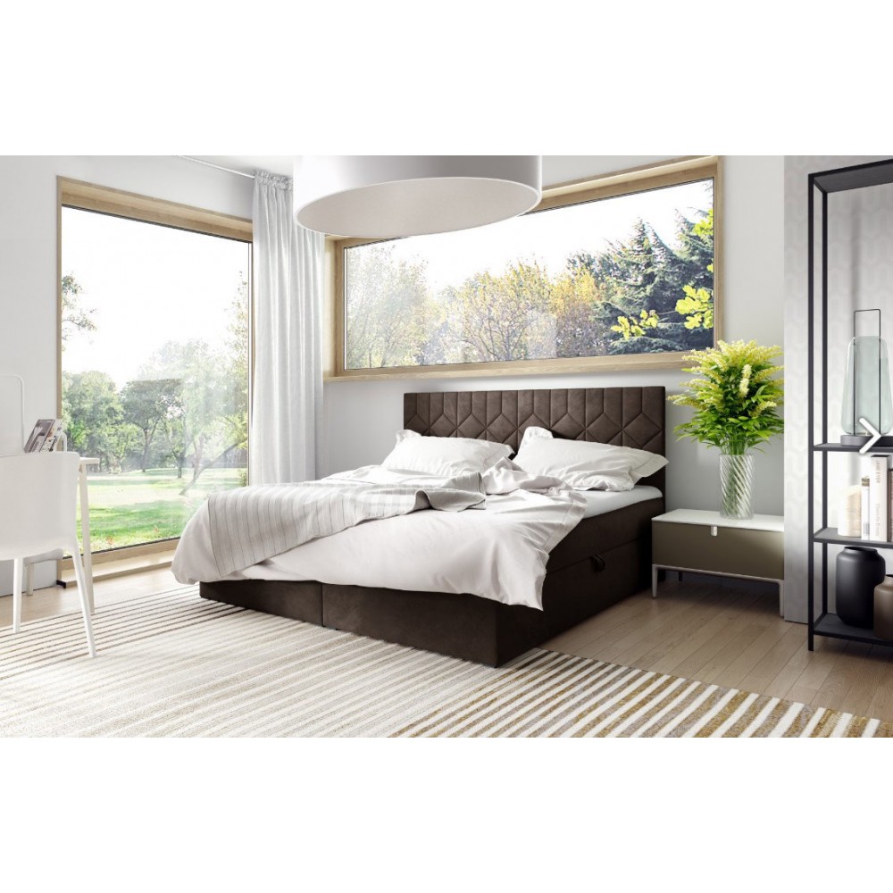 Επενδυμένο κρεβάτι Box 5-Kafe-180 x 200 184x208x103