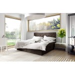 Επενδυμένο κρεβάτι Box 5-Kafe-200 x 200 204x208x103
