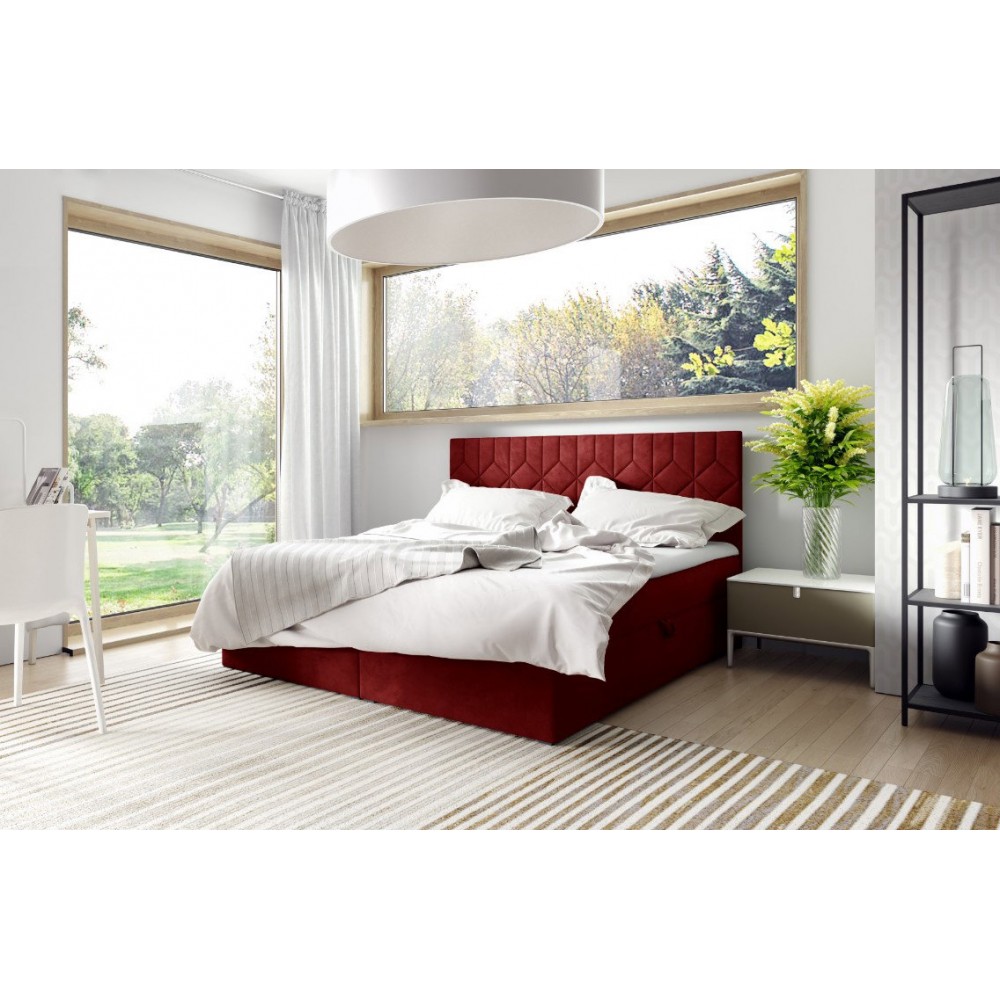 Επενδυμένο κρεβάτι Box 5 204x208x103