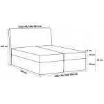 Επενδυμένο κρεβάτι Box 5 204x208x103