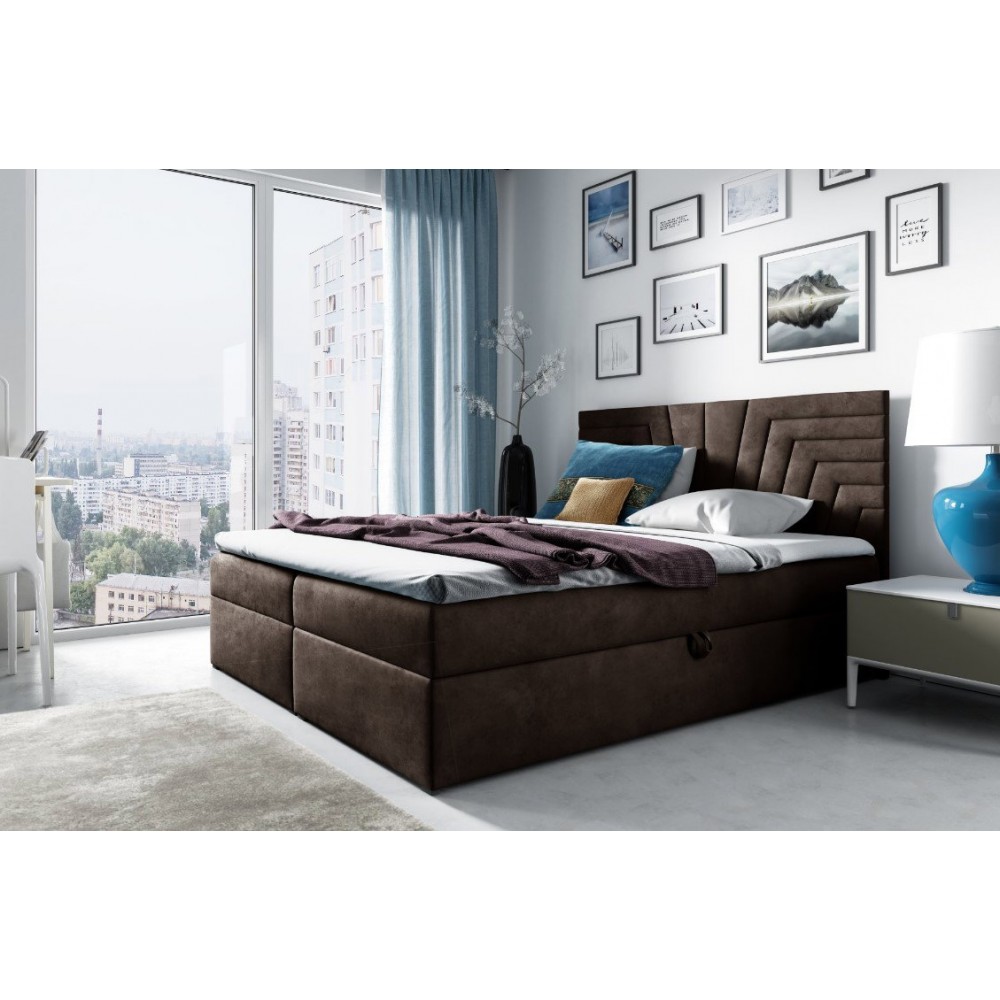 Επενδυμένο κρεβάτι Box 4-Kafe-180 x 200 184x208x103
