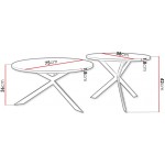 Σετ Τραπεζάκια σαλονιού Libre-Leuko Marmaro