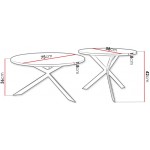 Σετ Τραπεζάκια σαλονιού Libre 75x75x36