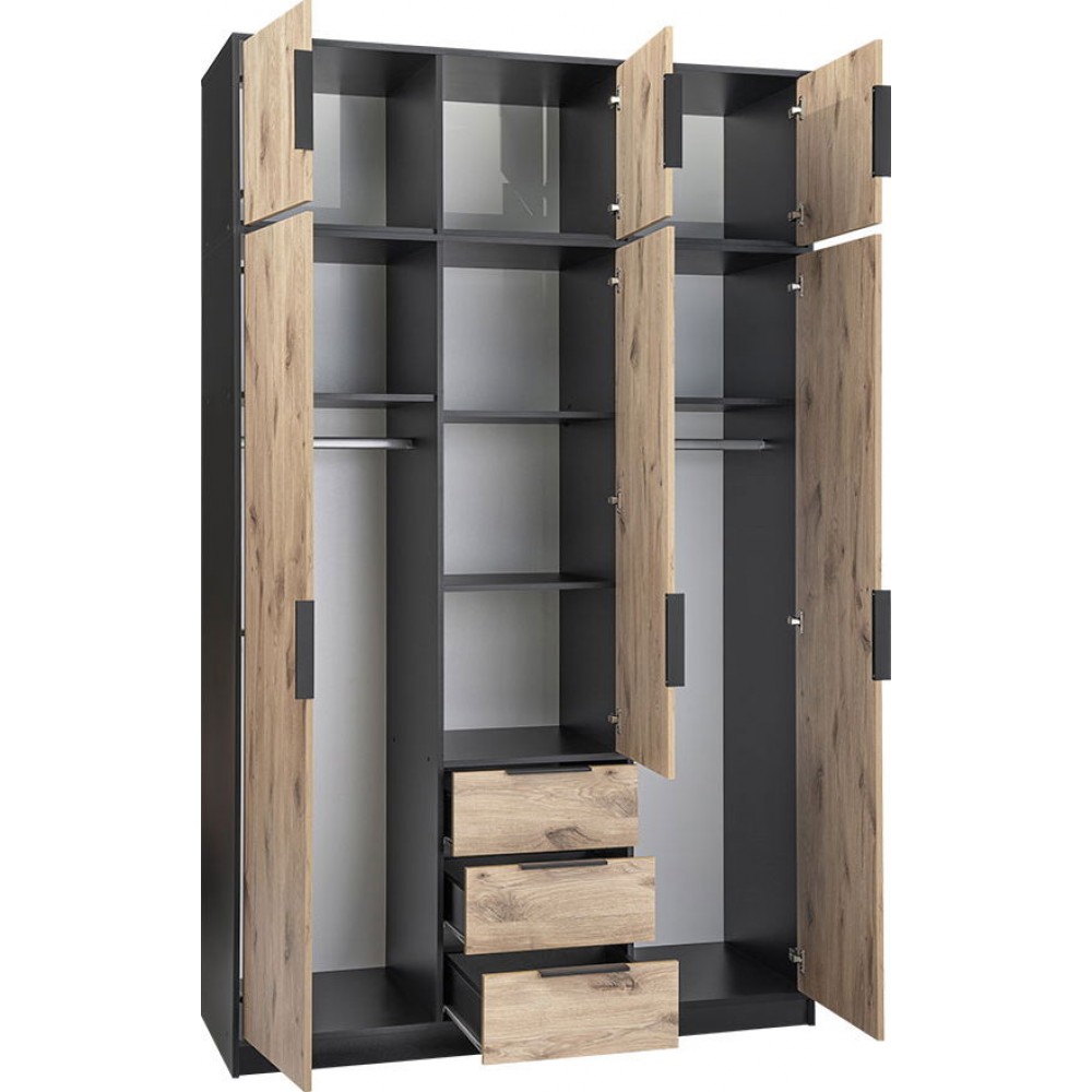 Ντουλάπα Lati D3 Τρίφυλλη με πατάρι