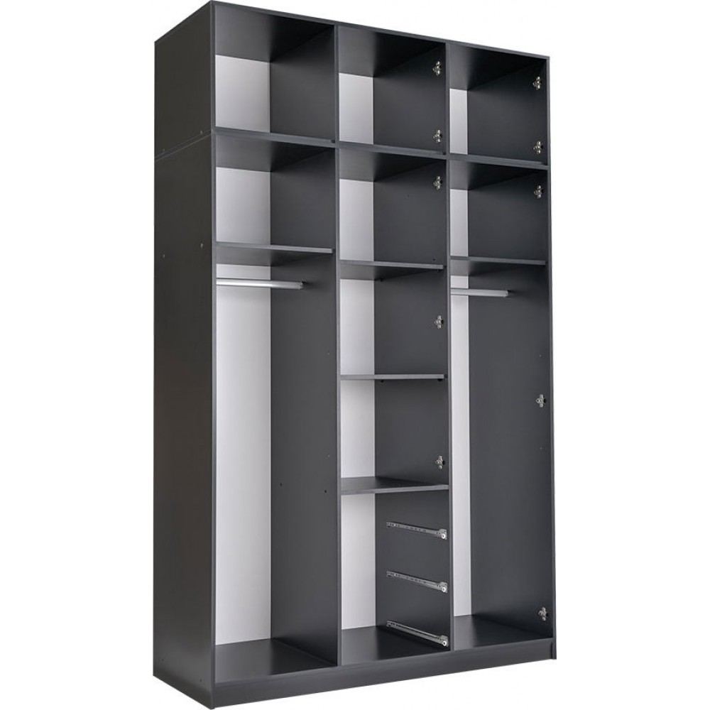 Ντουλάπα Lati D3 Τρίφυλλη με πατάρι