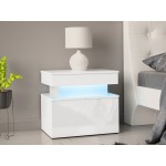 Κομοδίνο Glossa 1S με LED-Leuko Gualistero