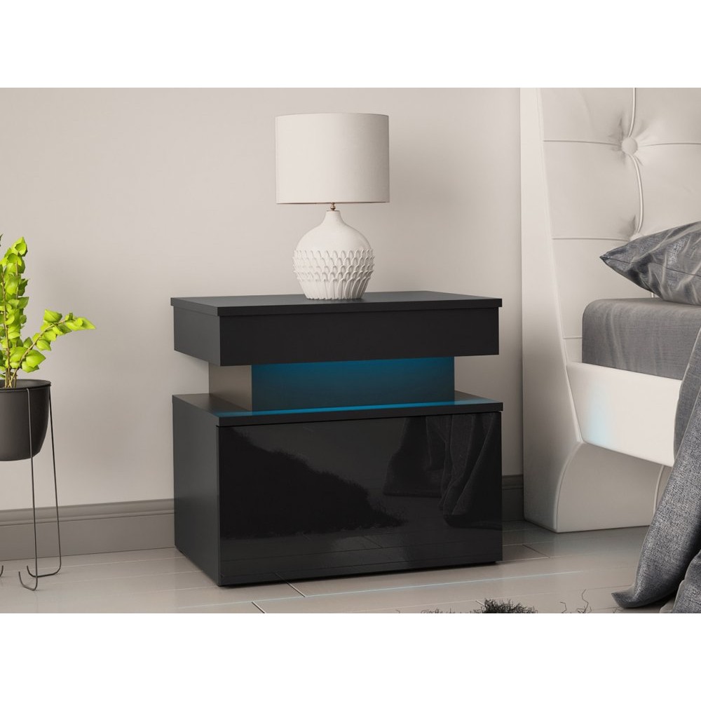 Κομοδίνο Glossa 1S με LED-Mauro gualistero