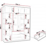 Ντουλάπα Lati D4 Τετράφυλλη με πατάρι