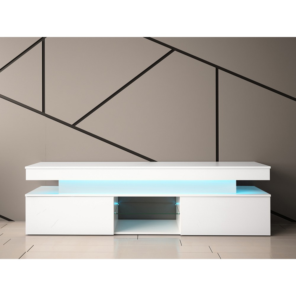Έπιπλο τηλεόρασης Glossa 2D 190 με LED-Leuko Gualistero