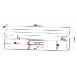 Έπιπλο τηλεόρασης Glossa 2D 190 με LED