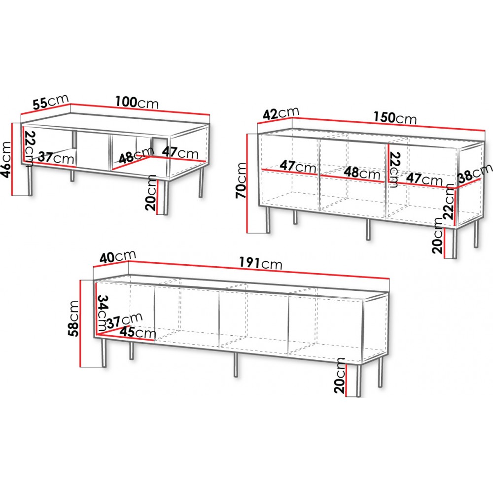 Έπιπλο τηλεόρασης Art Deco
