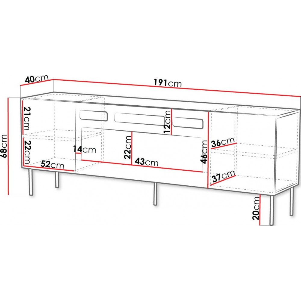 Έπιπλο τηλεόρασης Art Deco 190 EF