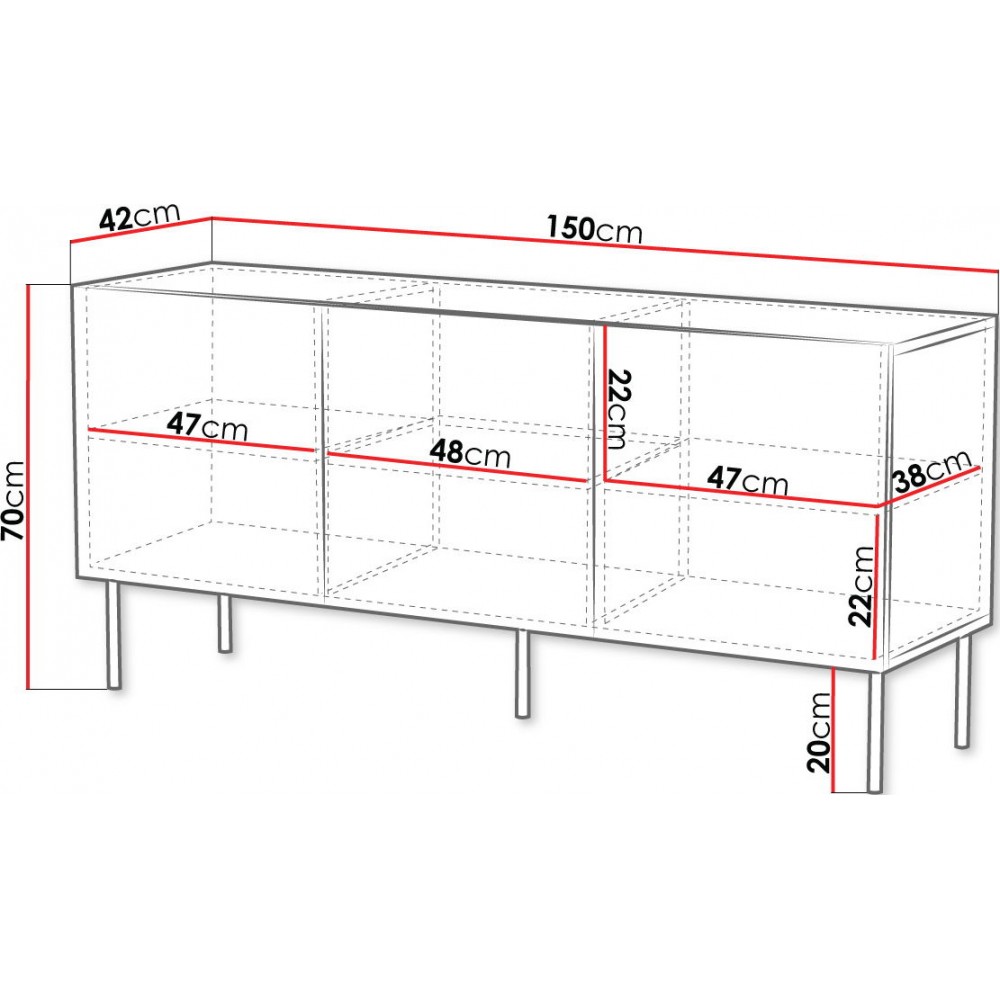 Μπουφές Art Deco 3D 150