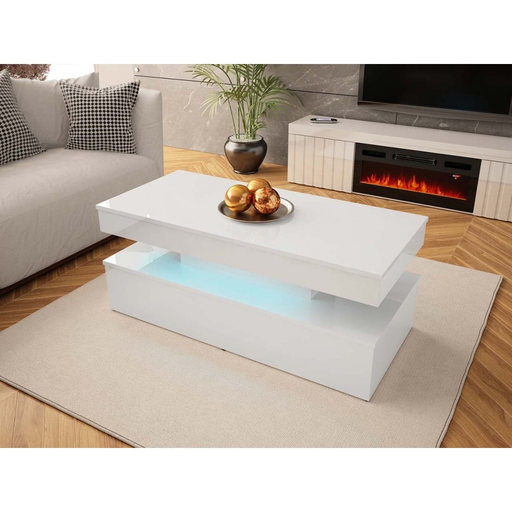Τραπεζάκι σαλονιού Glossa 2D με LED-Leuko-Leuko gualistero
