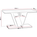 Τραπεζάκι σαλονιού Viney-Leuko Gualistero-Gkri