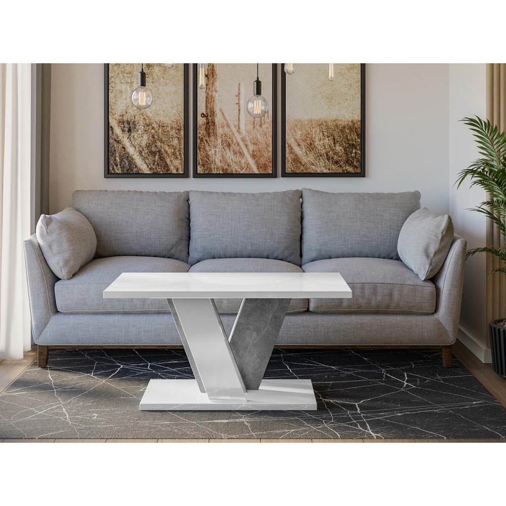 Τραπεζάκι σαλονιού Viney-Leuko Gualistero-Gkri