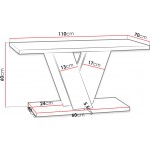 Τραπεζάκι σαλονιού Viney 110x70x60