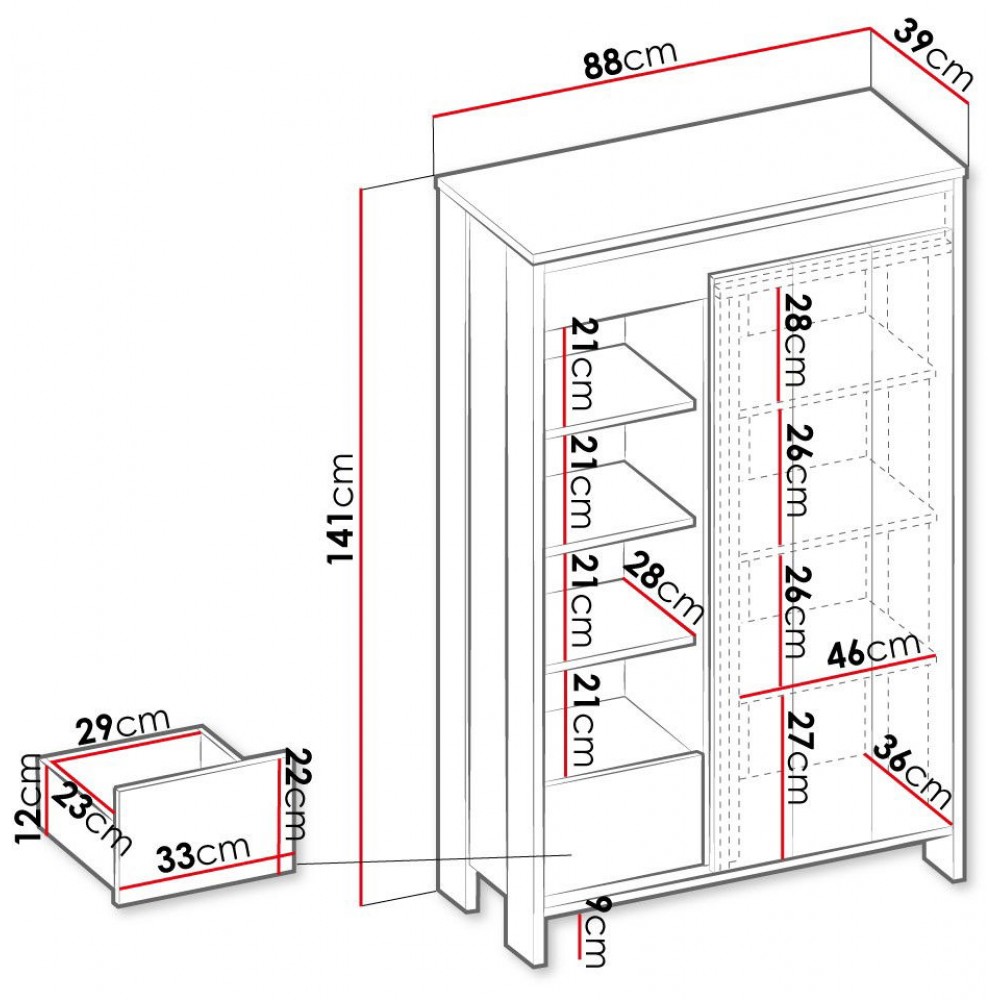 Ντουλάπα Spot 1D1S Γραφείου