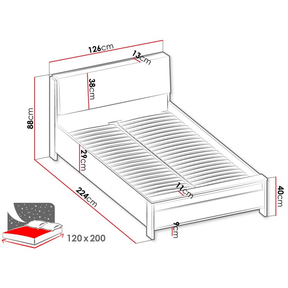 Κρεβάτι Spot 120x200
