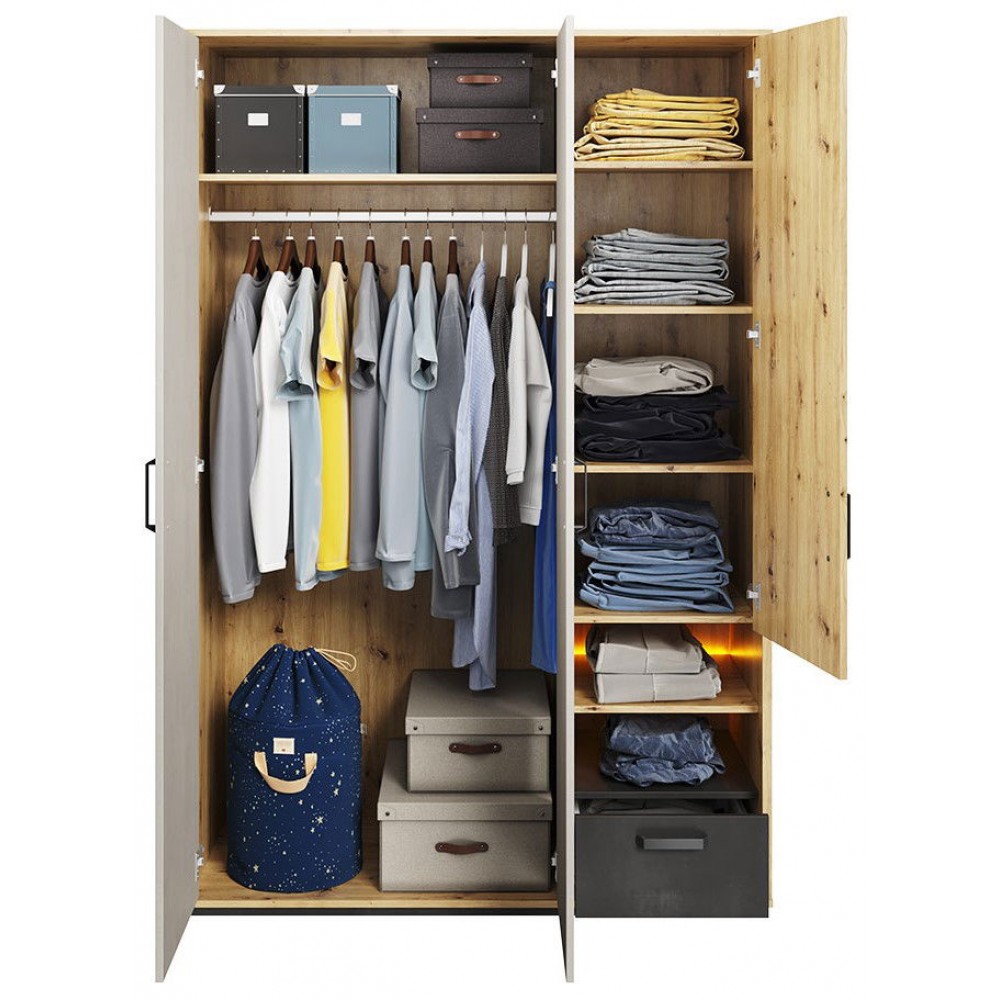 Ντουλάπα Qubic 3D1S Τρίφυλλη