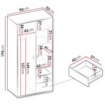 Ντουλάπα Qubic 2D1S Δίφυλλη