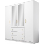 Ντουλάπα Retro D4 Lux τετράφυλλη-Leuko