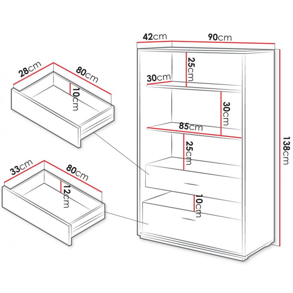 Βιβλιοθήκη γραφείου Qubic 2S