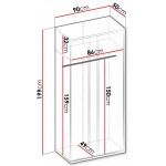 Ντουλάπα Imola 2D Δίφυλλη