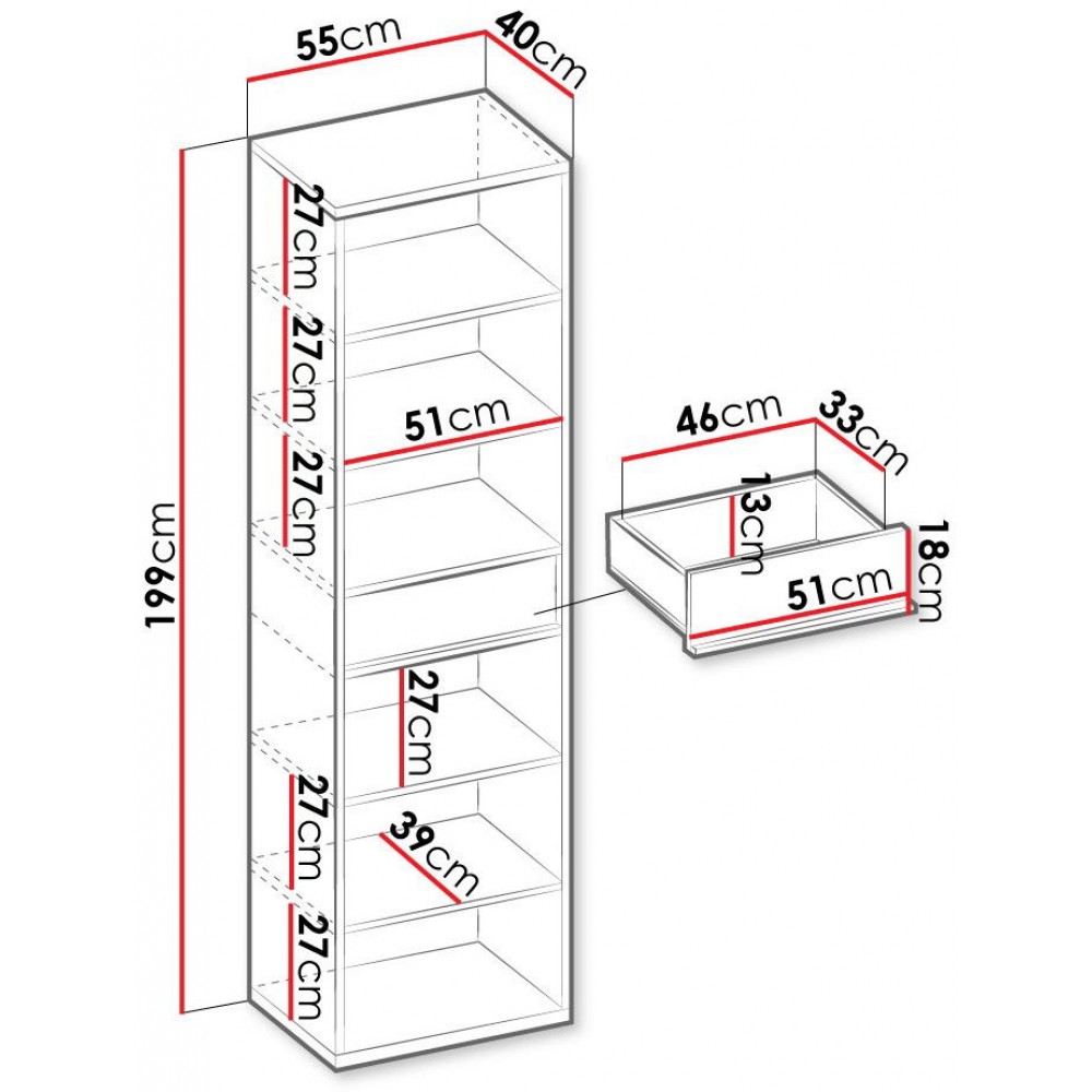 Βιβλιοθήκη γραφείου Imola 1S