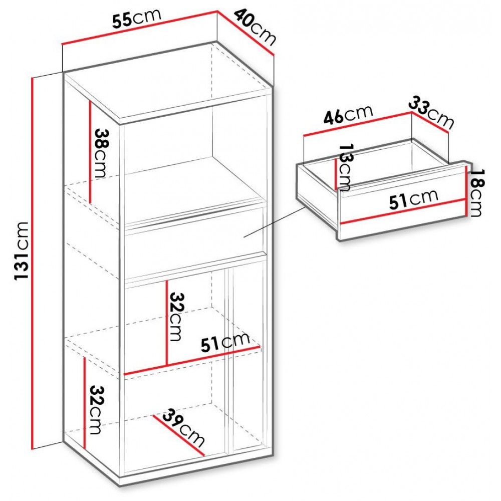 Επιδαπέδιο ντουλάπι Imola 1D1S