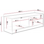 Έπιπλο τηλεόρασης Tireno 1K-Leuko